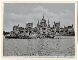 Hongrie, Budapest, Parlament wasserseite, Verlag von Stengel & Co., Dresden