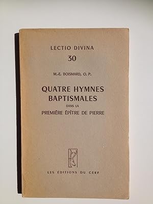 Quatre hymnes baptismales dans la première Epître de Pierre