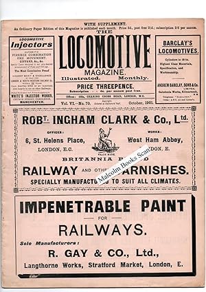 The Locomotive Magazine, illustrated Monthly Vol VI, No 70. October 1901 with Supplement.