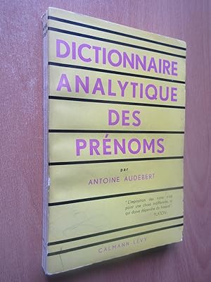 Dictionnaire analytique des prénoms