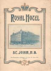 ROYAL HOTEL, St. John, N.B. Raymond & Doherty, proprietors.