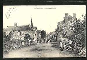 Carte postale Chantrigne, Route d'Ambrieres