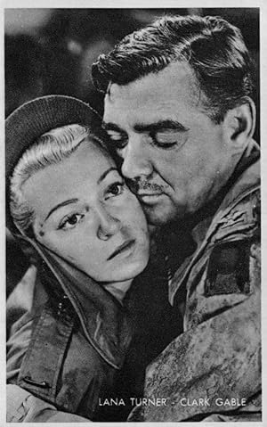 Lana Turner & Clark Gable Rare Kwatta Belgium Postcard Size Film Photo