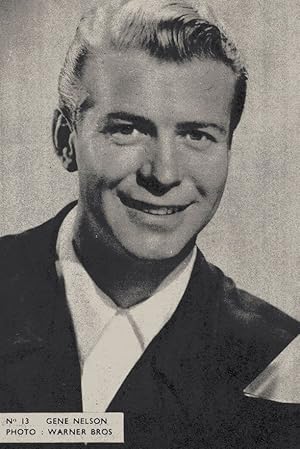 Gene Nelson Belgium 1950s Postcard Size Film Actor Card