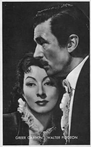 Walter Pidgeon Greer Garson Rare Kwatta Belgium Postcard Size Film Photo