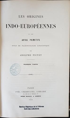 LES ORIGINES INDO-EUROPEENNES OU LE ARYAS PRIMITIFS