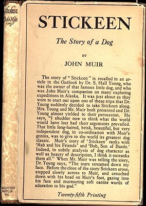Stickeen / The Story of a Dog / Twenty-Fifth Printing (IN ORIGINAL 1922 JACKET)