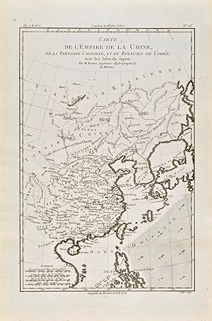 Carte de l'Empire de la Chine, de la Tartarie Chinoise, et du Royaume de Corée: avec les Isles du...