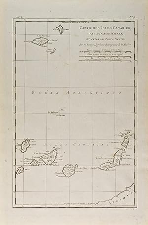 Carte des Isles Canaries, avec l'Isle de Madere, et celle de Porto Santo [Carte de] [Map of the C...