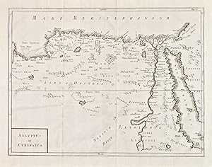 Aegyptus et Cyrenaica [Map of Egypt and Cyrenaica] [Africa] [Libya] [Kyrenaika]