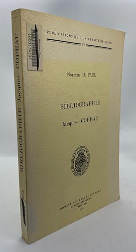 Bibliographie Jacques Copeau