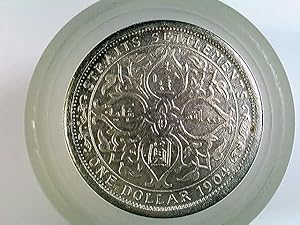 Münze Indien, 1 Dollar 1905, Edward VII, Silber