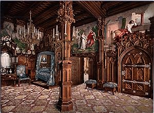 Deutschland, Schloss Neuschwanstein. Schlafzimmer, mit Bildern zur Tristan-Sage.