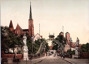 Polen, Breslau. Dombrücke und Kreuzkirche. (POLOGNE)