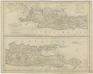 Antique Map of Java and Bali by Dornseiffen (1878)