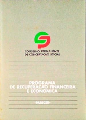 PROGRAMA DE RECUPERAÇÃO FINANCEIRA E ECONÓMICA.