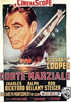 Gary Cooper Corte Marziale Rare Cinema Poster French Film Movie Postcard