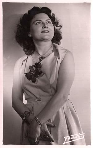 French Vintage 1940s Postcard Size Photo Unidentified Actress 3