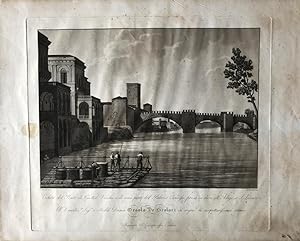 Veduta del Ponte di Castel Vecchio e di una parte del Palazzo Canossa