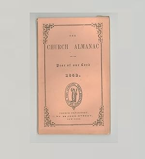 Church Almanac for the Year of Our Lord 1852. Protestant Episcopal Tract Society. Printed by Pudn...