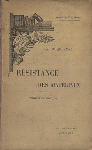 Résistance des matériaux. Vers 1900.