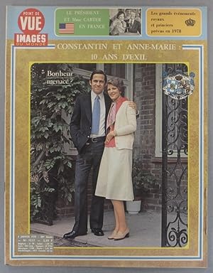 Constantin de Grèce et Anne-Marie : 10 ans d'exil Le président Carter en France. 6 janvier 1978.