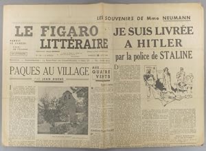 Le Figaro littéraire N° 156. Jean Duché - Sur Apollinaire - Suite des souvenirs de Mme Neumann 1...