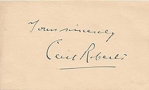 card with autograph signature of Cecil Roberts