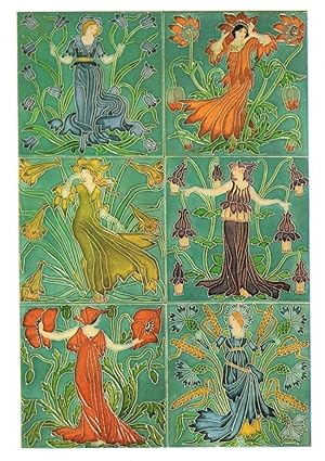 Flower Fairies Six Antique Tiles Victoria & Albert Museum Postcard