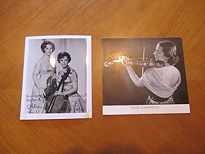 Original Signed Photographs Of Alice And Eleanore Schoenfeld Playing Their Instruments, With A Pr...