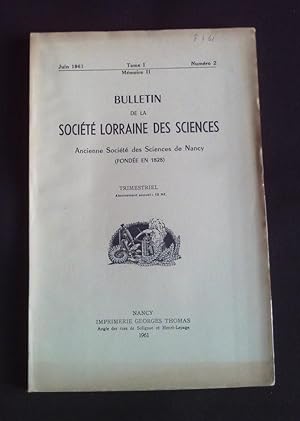 Bulletin de la société Lorraine des sciences - N°2 Juin 1961