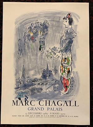MARC CHAGALL. GRAND PALAIS. 1969. (Original Art Exhibition Poster)