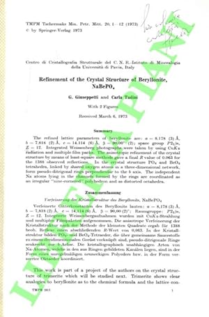 Refinement of the Crystal Structure of Beryllonite, NaBePO4 .