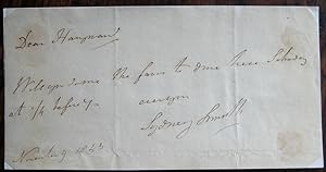 Autograph note signed to "Dear Hangman" (?), 1843