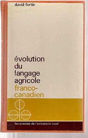 Évolution du langage agricole franco-canadien.