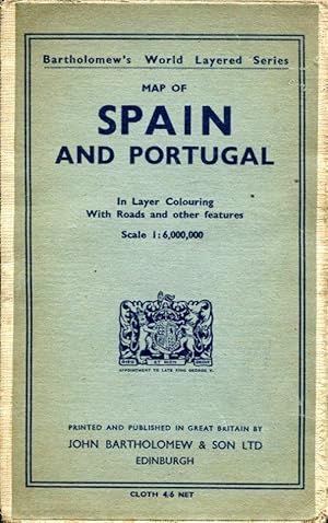 Map of Spain and Portugal in Layer Colouring 1 : 1,600,000. (1943)