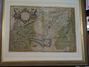 Kupferstich-Karte - Veronae Urbis Territorium. Karte der Gegend um Verona mit dem Gardasee nach O...