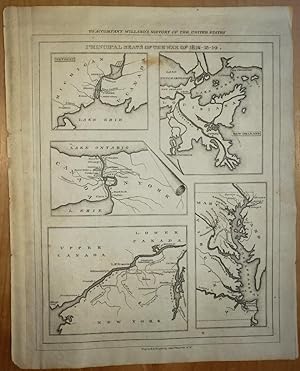 Original Map - "Principal Seats of the War of 1812-13-14." A Series of Maps to Willard's History ...