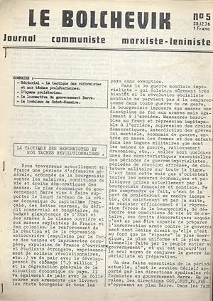 Le Bolchevik du N° 5 (28 12 1976) au N° 26 (19 11 1977). Journal communiste marxiste-léniniste. 1...