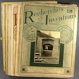 Recherches et inventions. Revue mensuelle. Année 1931 complète. 12 numéros. (196 à 207).