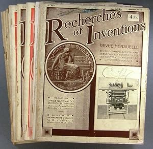 Recherches et inventions. Revue mensuelle. Année 1935 incomplète. 9 numéros sur 12. (244 à 253, s...