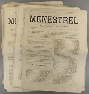 Le Ménestrel. Musique et théâtres. Numéros 893 à 903. 1863-1864.