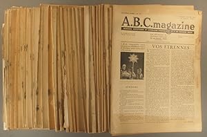 A.B.C. Magazine. Mensuel artistique et littéraire. 1936-1939. Série incomplète: Années 1936 et 19...
