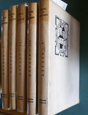 Essais. Edition en 5 volumes. Préface de Roger Delbiausse et Camille Marignac. Texte établi par M...