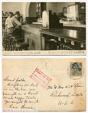 Real Photo Post Card [RPPC] New Moctezuma Bar Matamoros Tamaulipas Mexico Circa 1940s