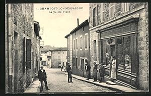 Carte postale Chambost-Longessaigne, La petite Place