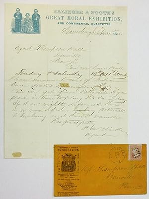 AUTOGRAPH LETTER SIGNED, FROM ELLINGER & FOOTE'S AGENT P.A. CLARKE, FROM HARRISBURG, 25 SEPTEMBER...