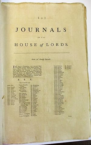 JOURNALS OF THE HOUSE OF LORDS, BEGINNING ANNO TRICESIMO GEORGII SECUNDI, 1756. VOL. XXIX