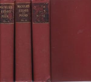 Critical Historical and Miscellaneous Essays and Poems in Three Volumes (Complete set)