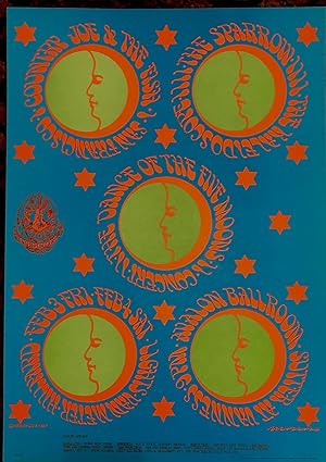 (Rock Poster) THE DANCE OF THE FINE MOONS CONCERT: COUNTRY JOE & THE FISH, THE SPARROW, THE KALEI...